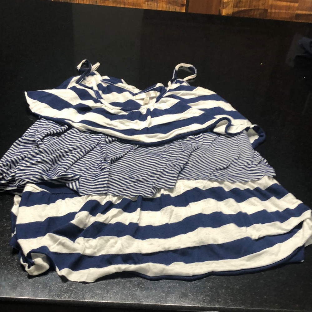 Just ginger blue and gray medium layered blouse